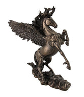 US Bronzed Finish Winged Horse Pegasus Statue Amazing Detail